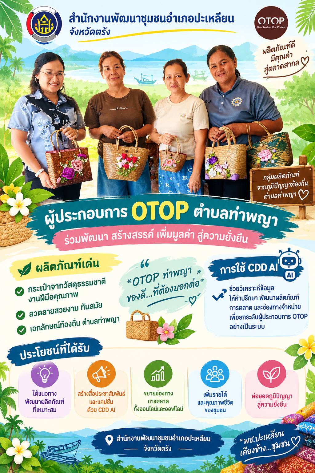 “CDD AI ผู้ช่วยนักพัฒนา เสริมศักยภาพผู้ประกอบการ OTOP